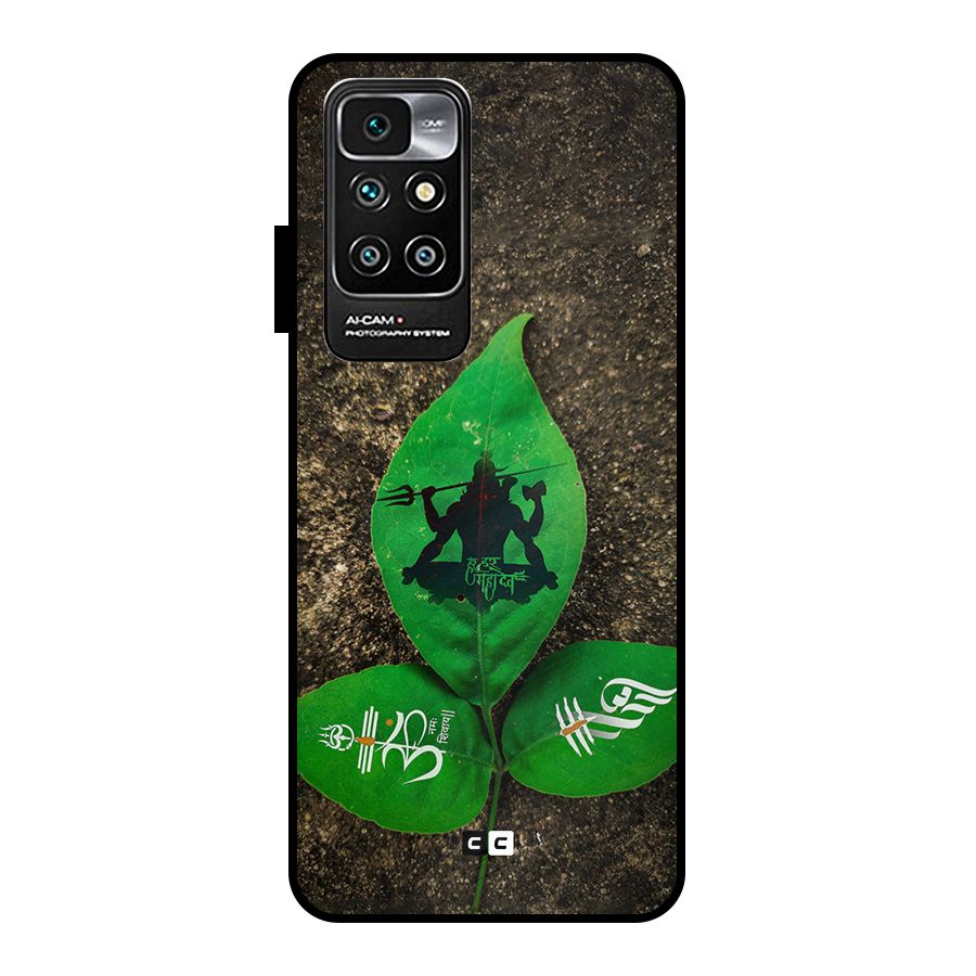 Green Leaf Shiva Metal Back Case for Redmi 10 Prime
