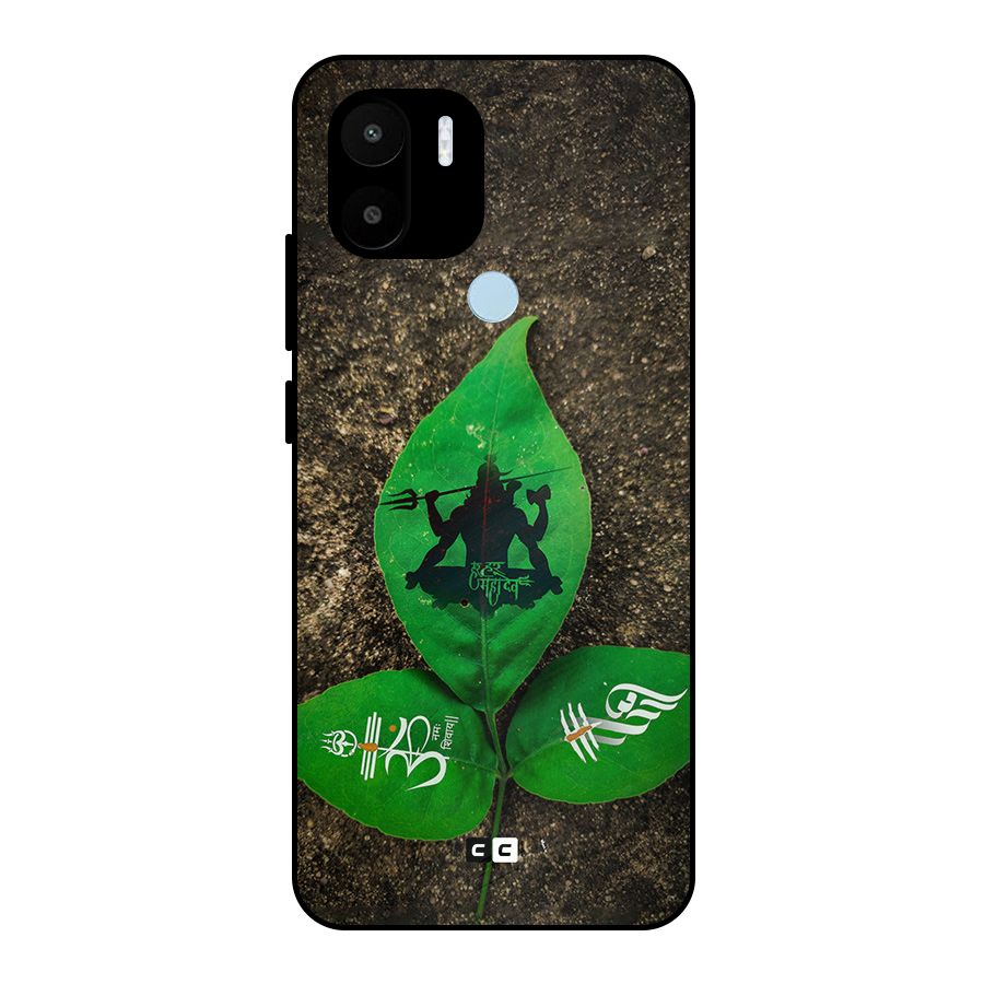 Green Leaf Shiva Metal Back Case for Redmi A2+