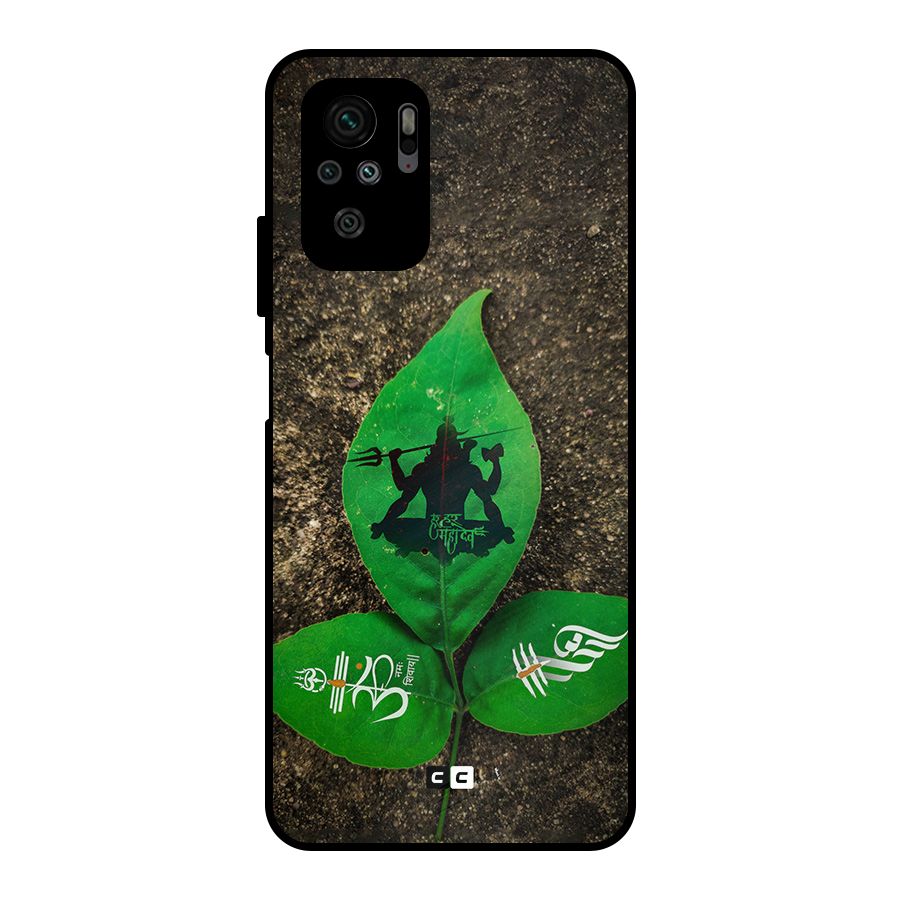 Green Leaf Shiva Metal Back Case for Redmi Note 10S