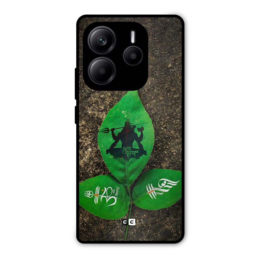Green Leaf Shiva Metal Back Case for Redmi Note 14 5G