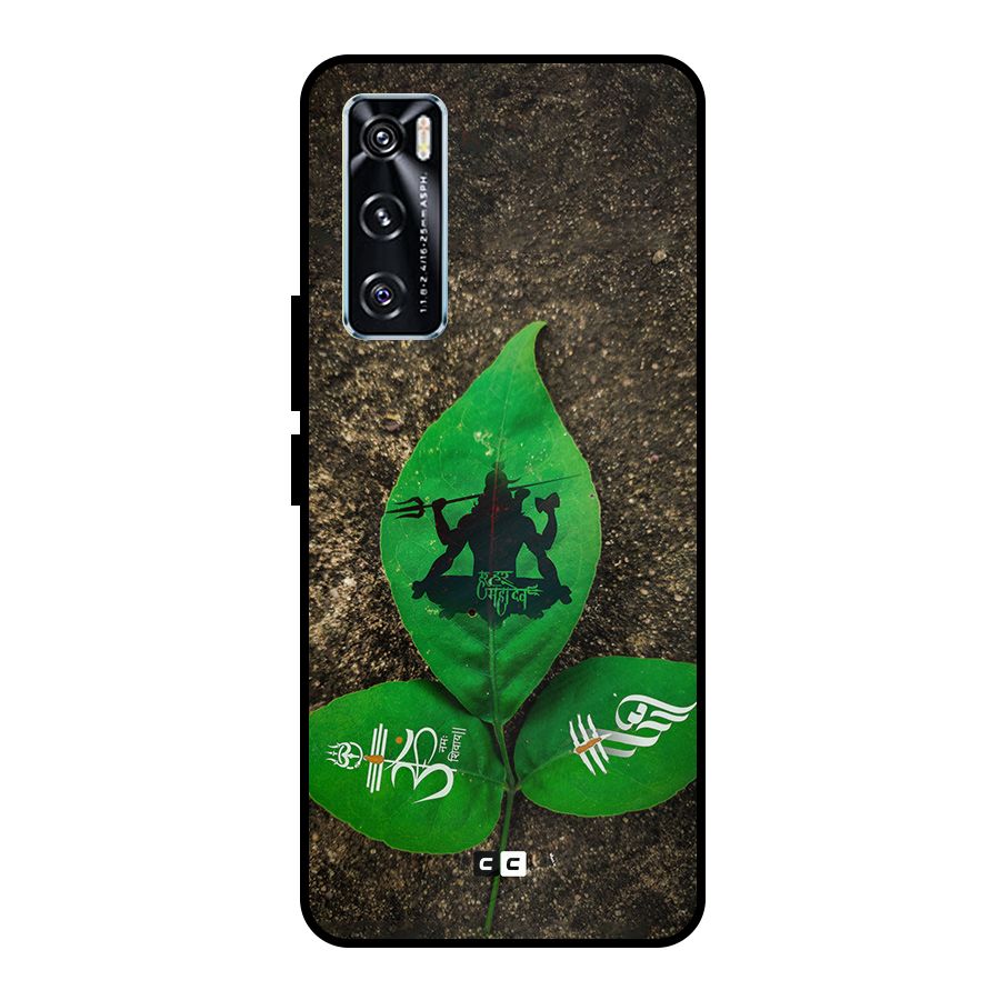 Green Leaf Shiva Metal Back Case for Vivo V20 SE
