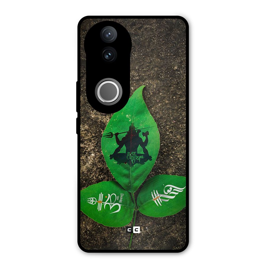 Green Leaf Shiva Metal Back Case for Vivo V50e