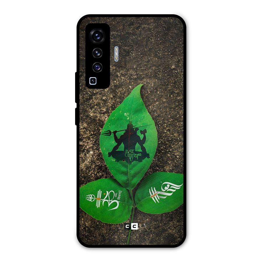 Green Leaf Shiva Metal Back Case for Vivo X50
