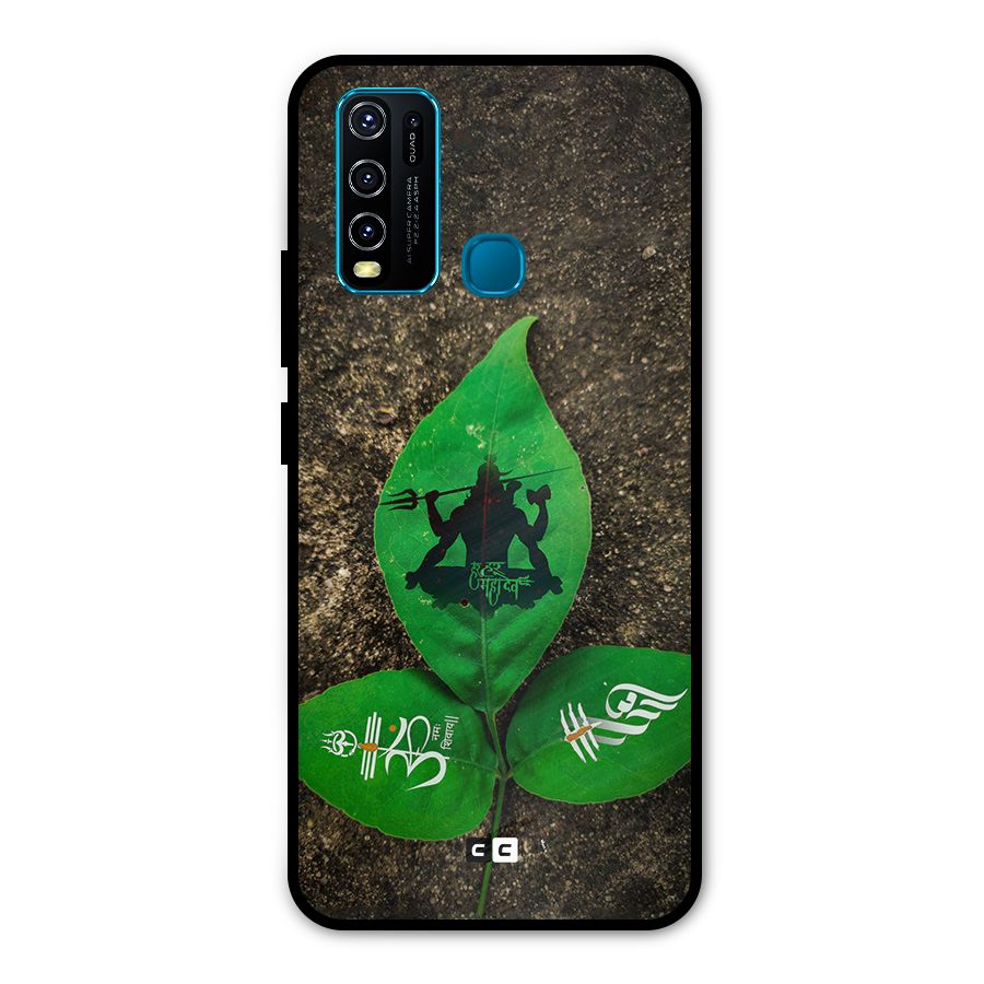 Green Leaf Shiva Metal Back Case for Vivo Y30
