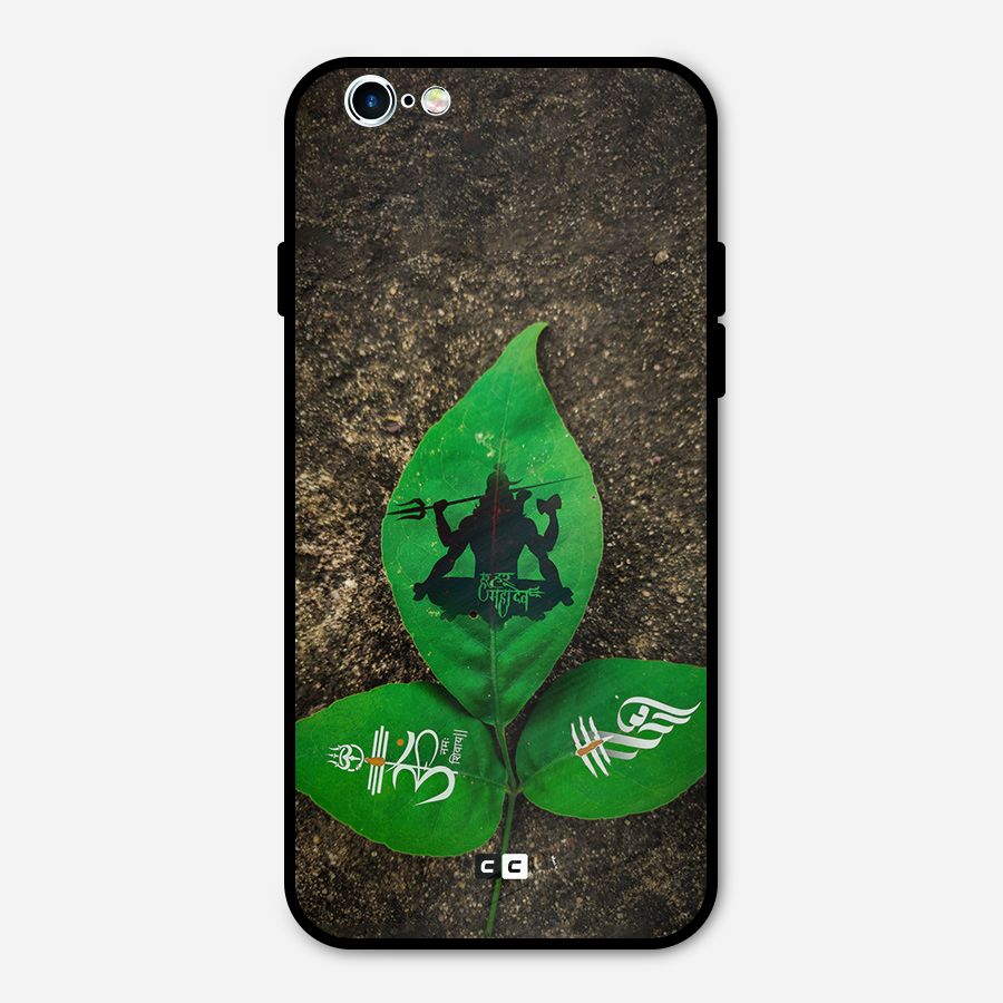 Green Leaf Shiva Metal Back Case for iPhone 6 6s
