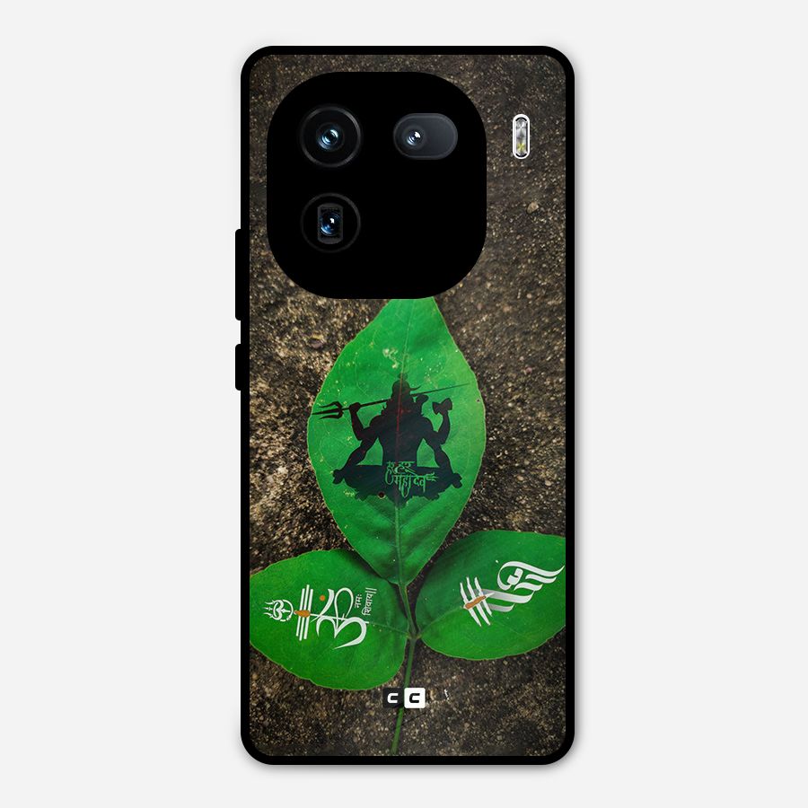 Green Leaf Shiva Metal Back Case for iQOO 12