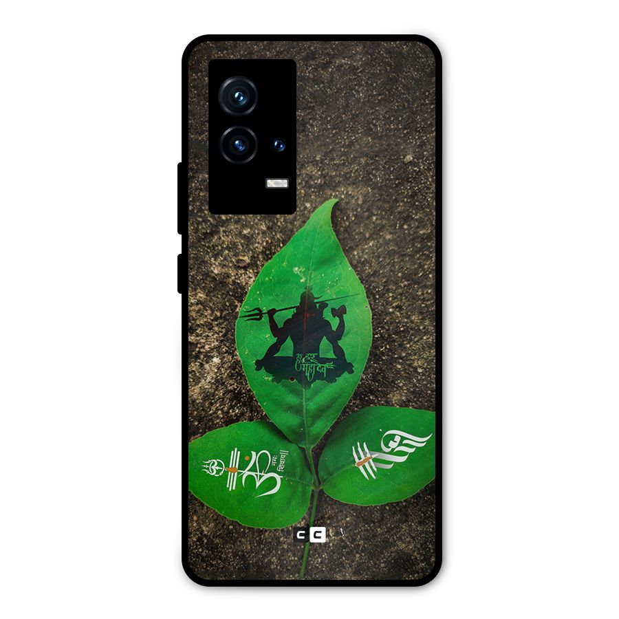 Green Leaf Shiva Metal Back Case for iQOO 9 5G
