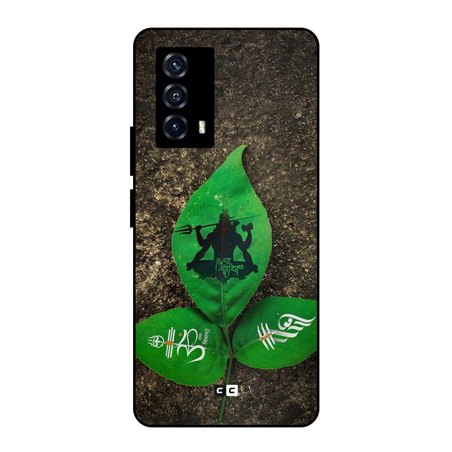 Green Leaf Shiva Metal Back Case for iQOO Z5
