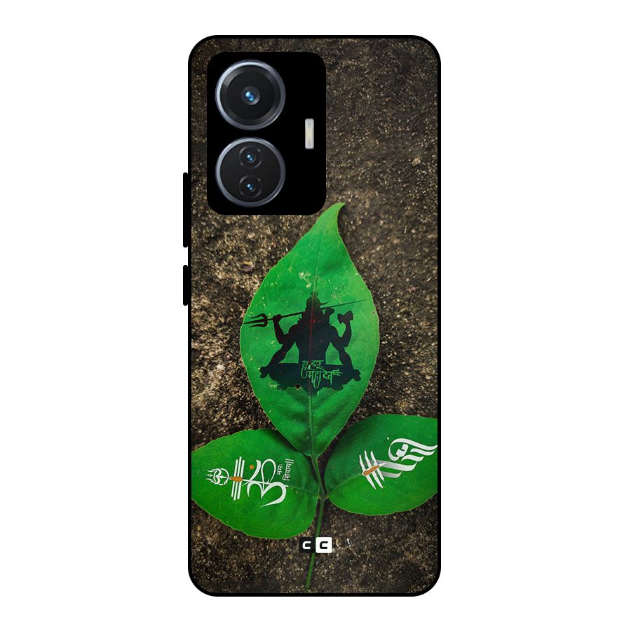 Green Leaf Shiva Metal Back Case for iQOO Z6 44W