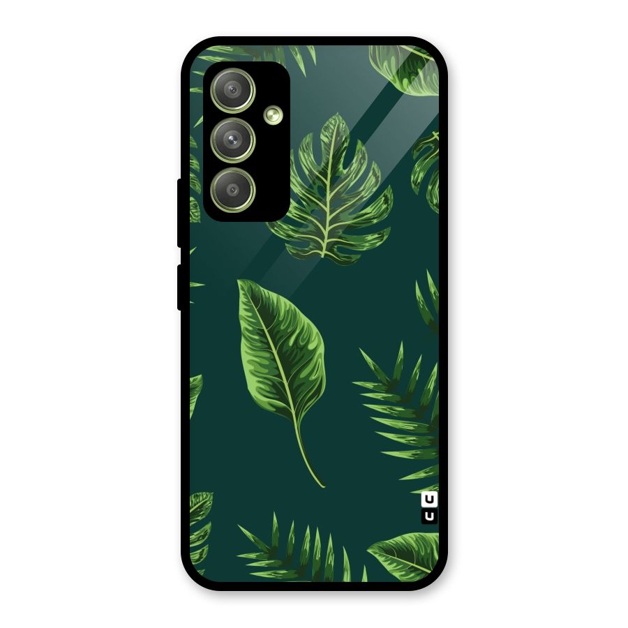 Green Leafs Glass Back Case for Galaxy A54