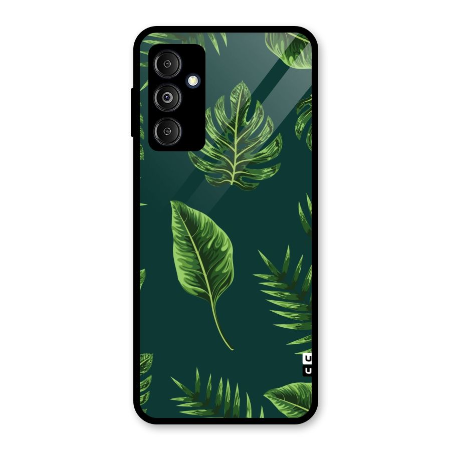 Green Leafs Glass Back Case for Galaxy M14 5G