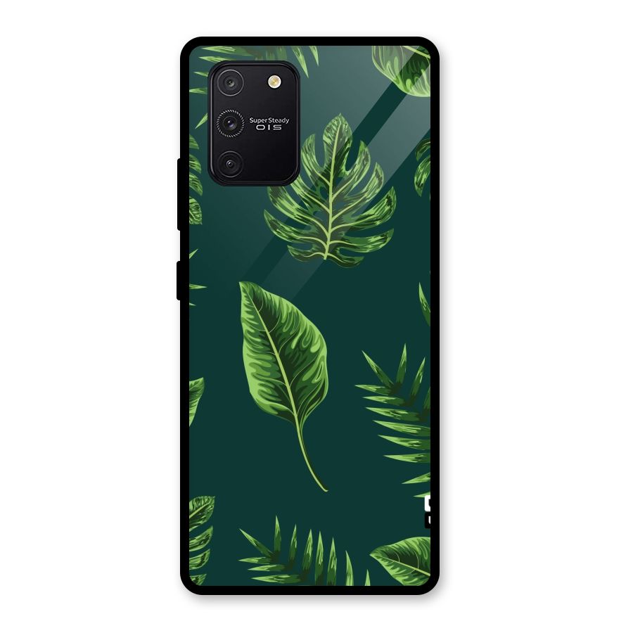 Green Leafs Glass Back Case for Galaxy S10 Lite