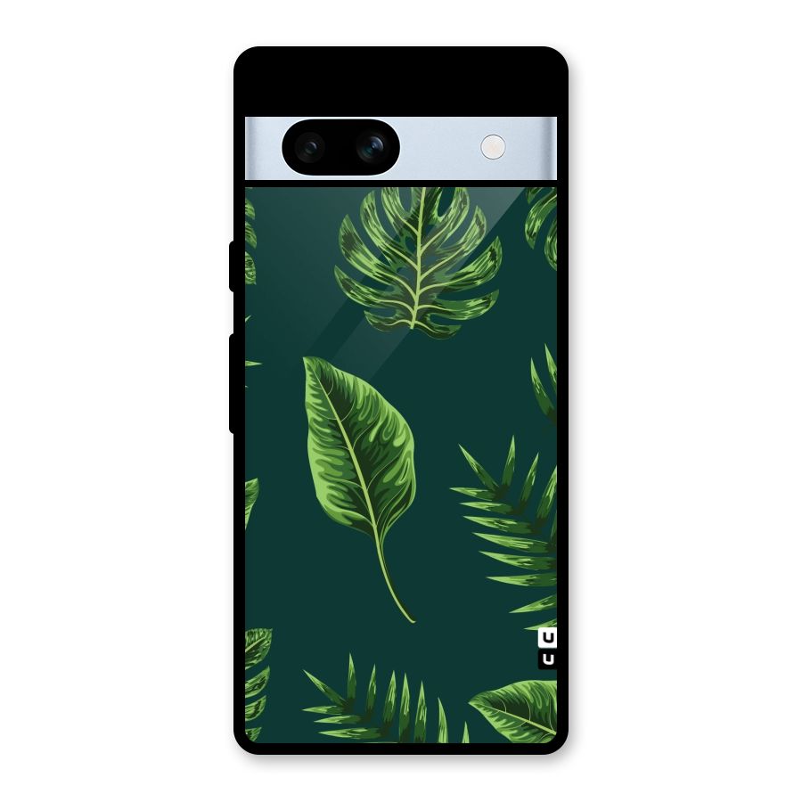 Green Leafs Glass Back Case for Google Pixel 7a