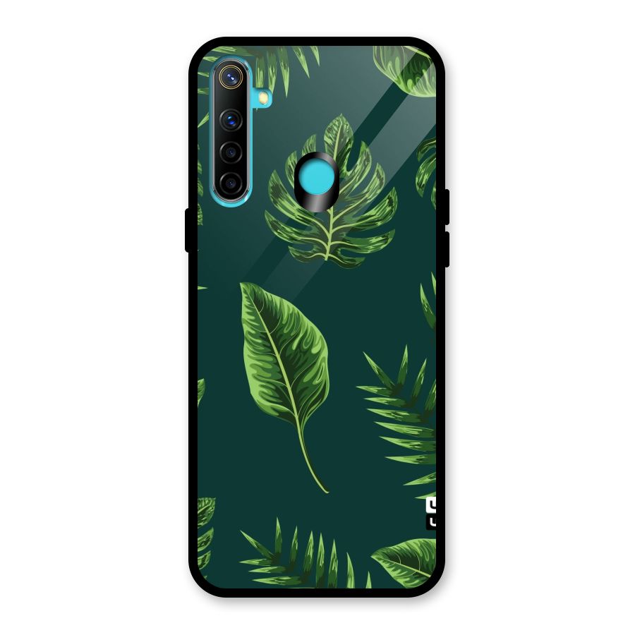 Green Leafs Glass Back Case for Realme 5