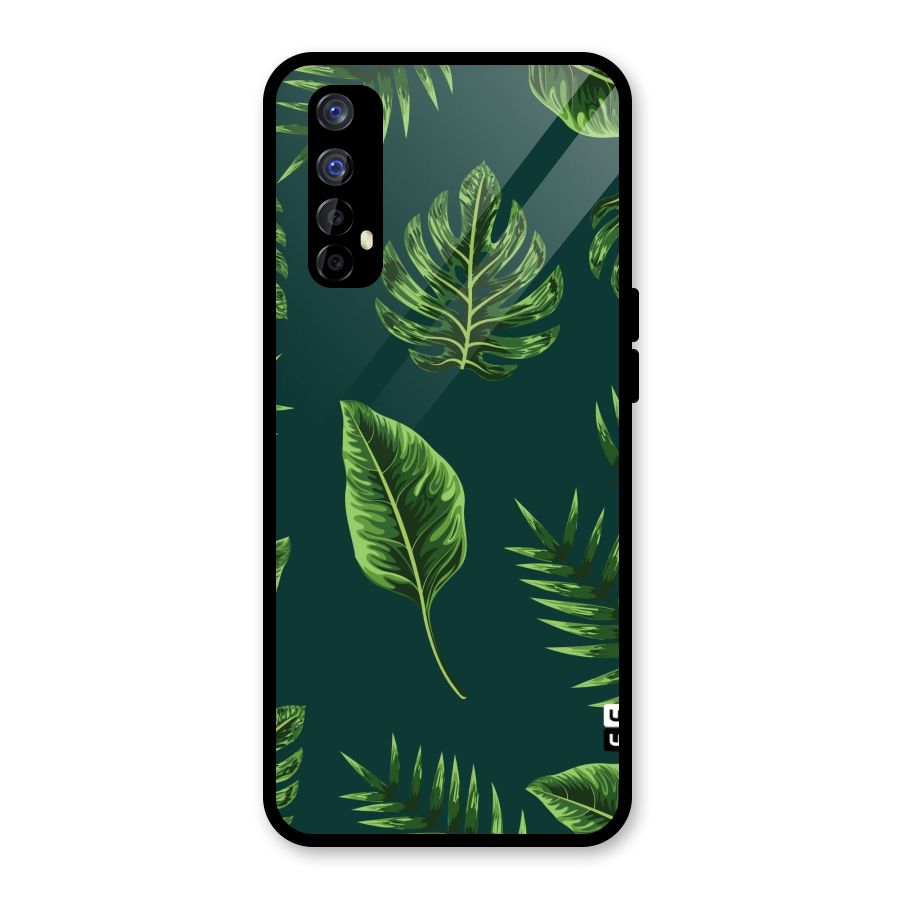 Green Leafs Glass Back Case for Realme 7
