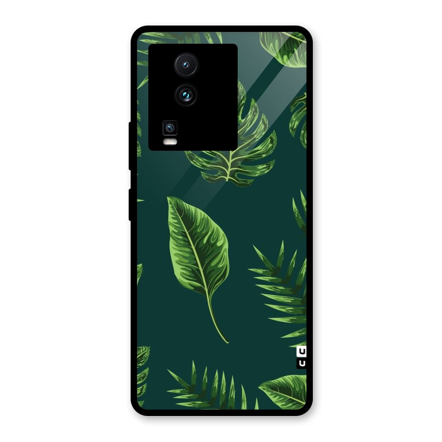 Green Leafs Glass Back Case for Vivo iQOO Neo 7