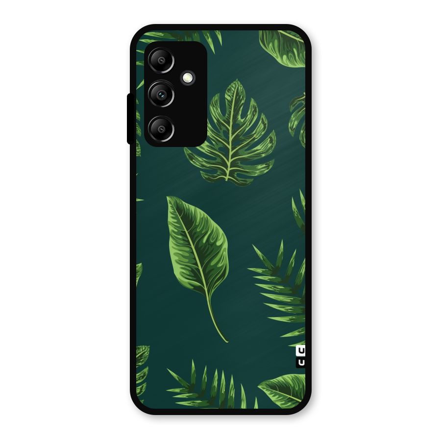 Green Leafs Metal Back Case for Galaxy A14 5G