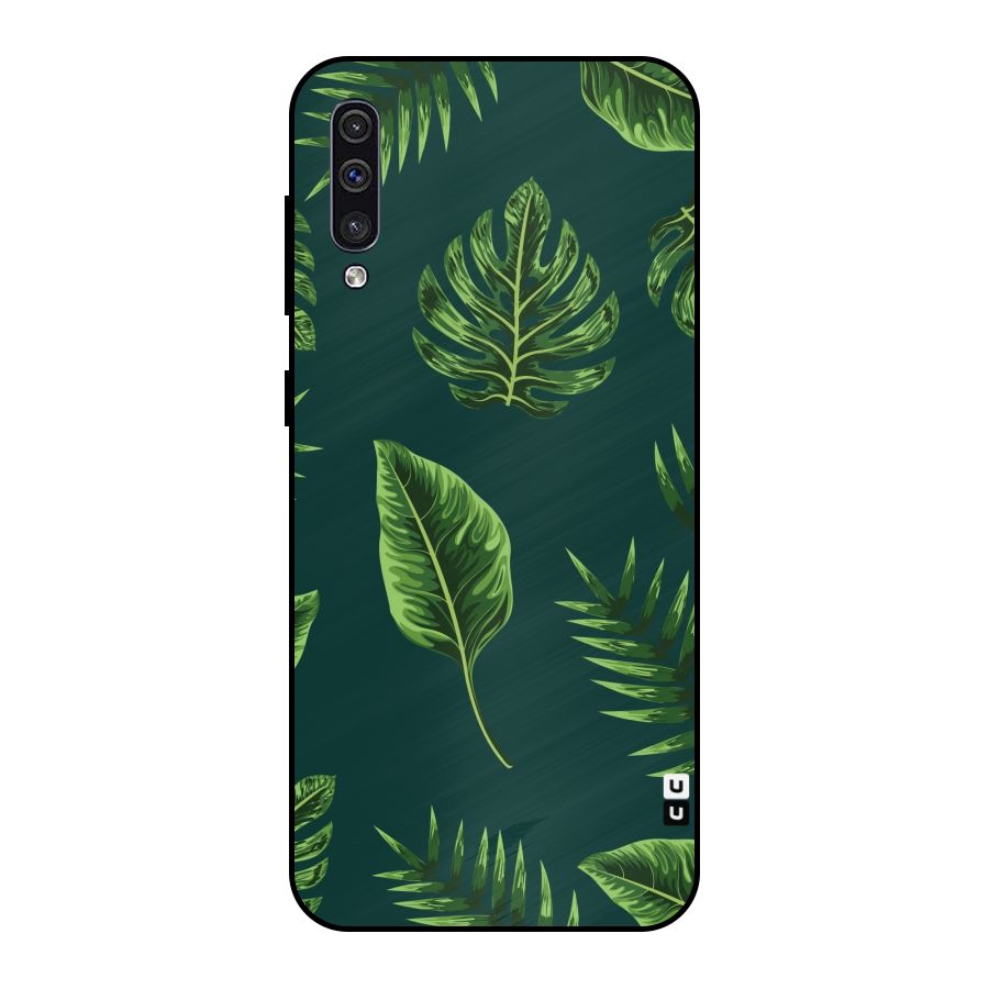 Green Leafs Metal Back Case for Galaxy A30s