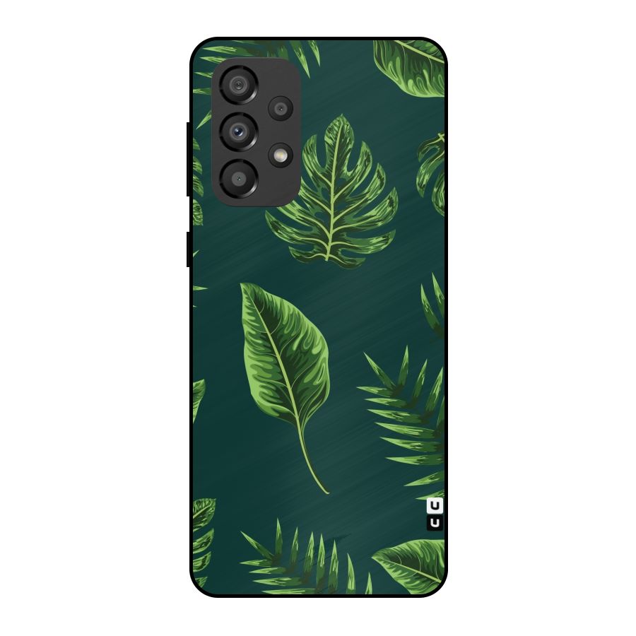 Green Leafs Metal Back Case for Galaxy A33 5G