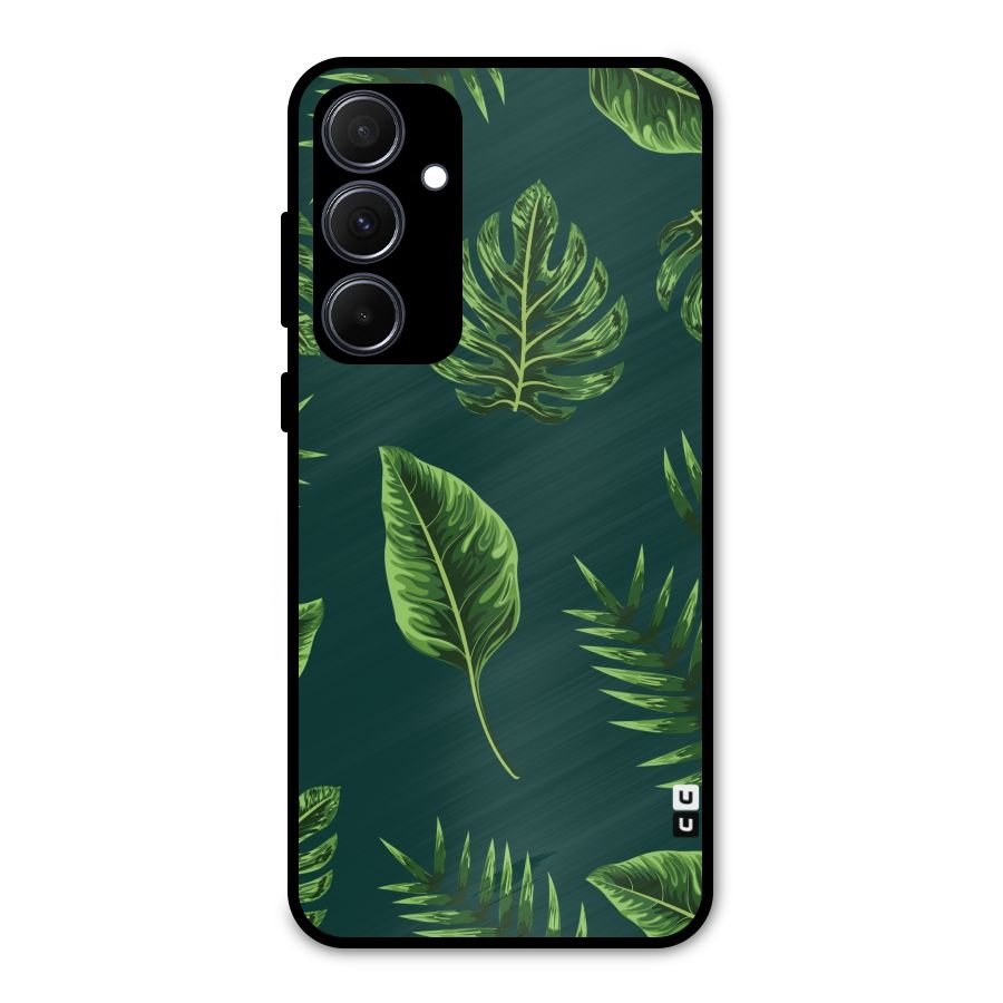 Green Leafs Metal Back Case for Galaxy A35