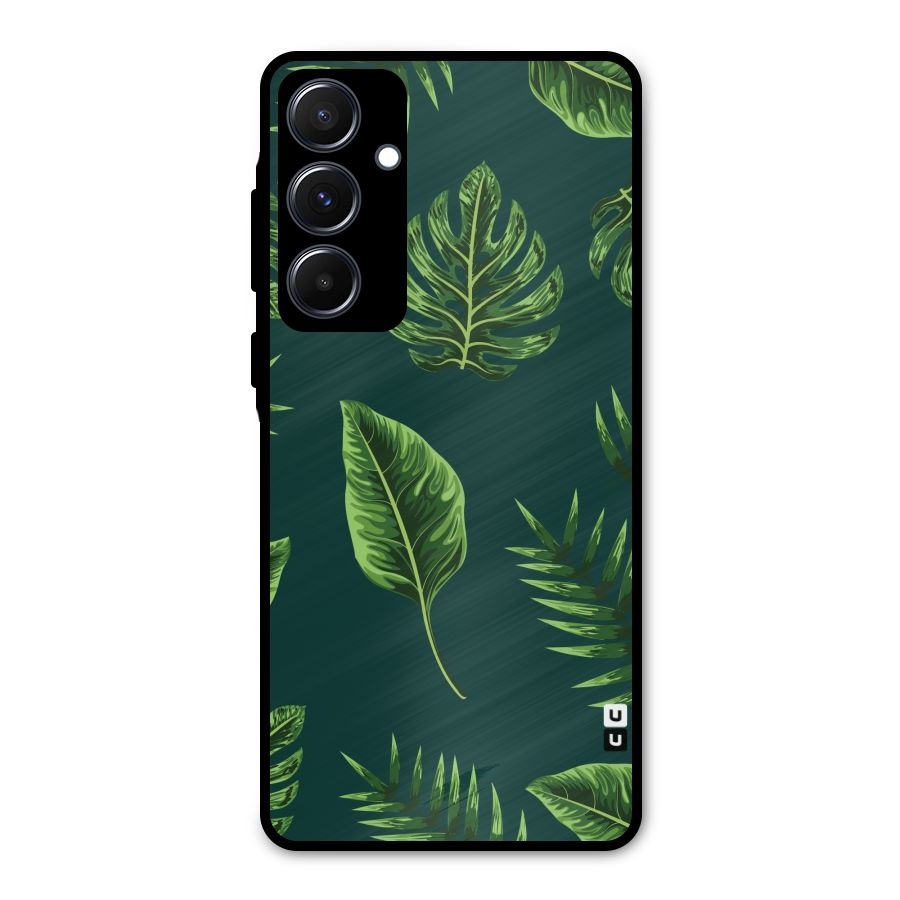 Green Leafs Metal Back Case for Galaxy A55
