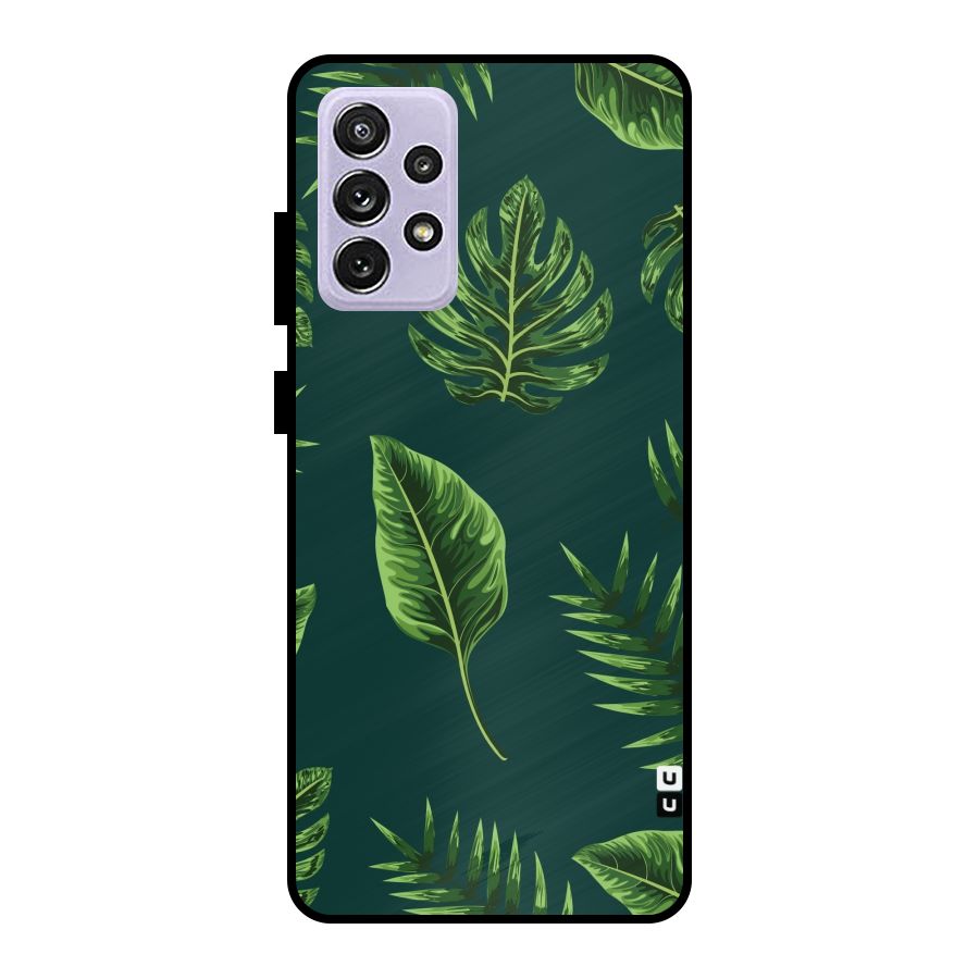 Green Leafs Metal Back Case for Galaxy A72