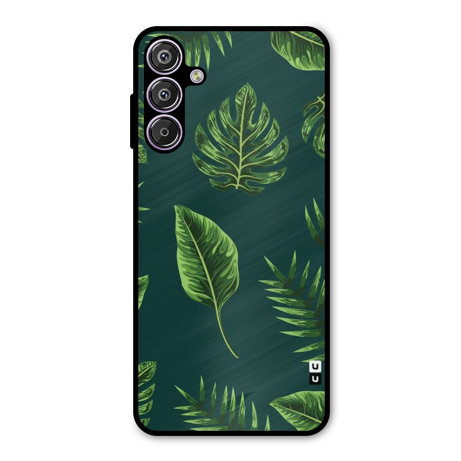 Green Leafs Metal Back Case for Galaxy F15