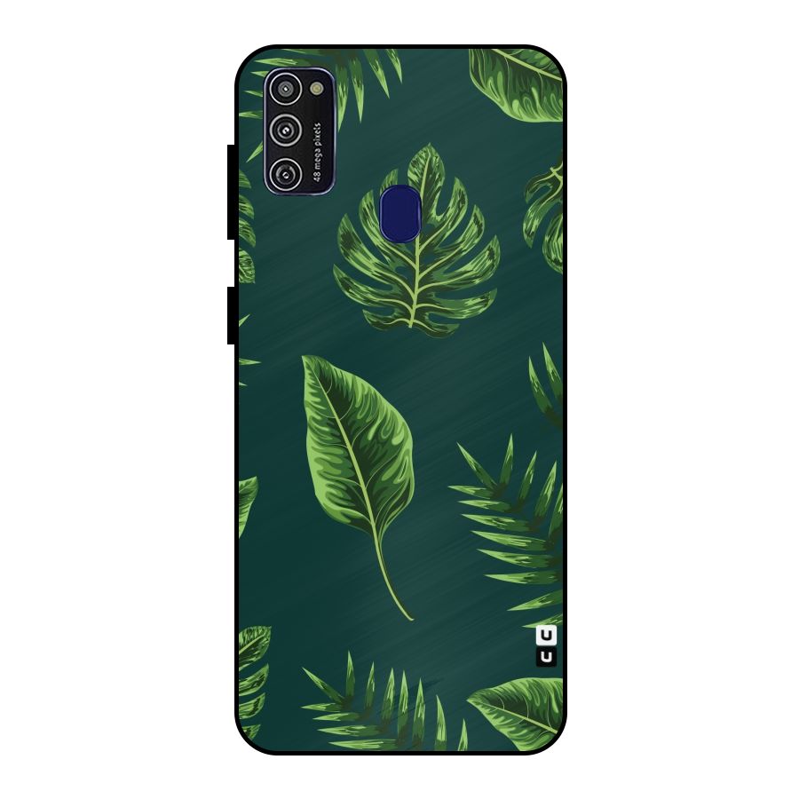 Green Leafs Metal Back Case for Galaxy M30s