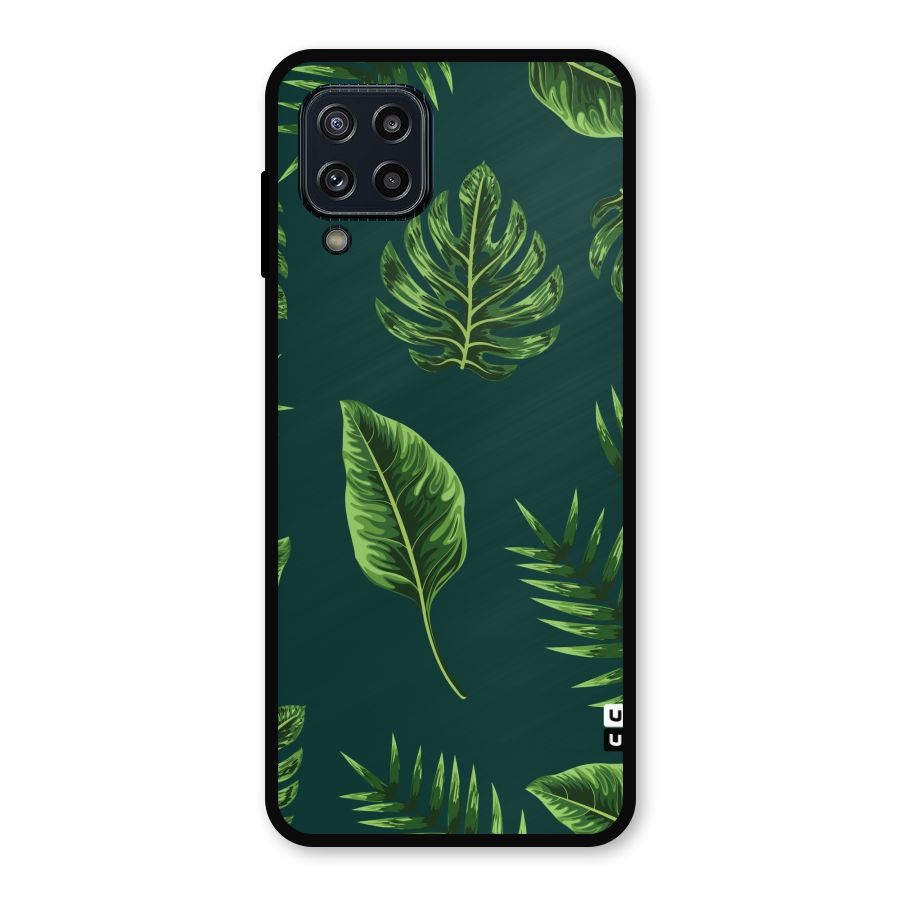Green Leafs Metal Back Case for Galaxy M32