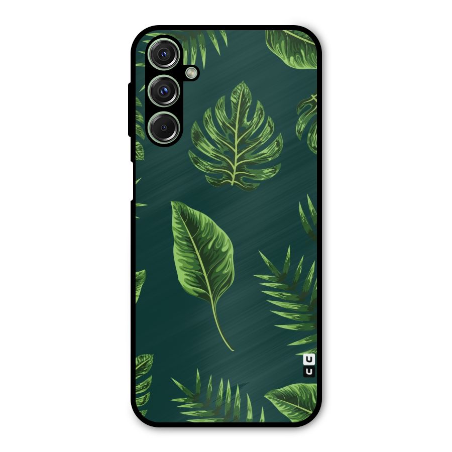 Green Leafs Metal Back Case for Galaxy M34