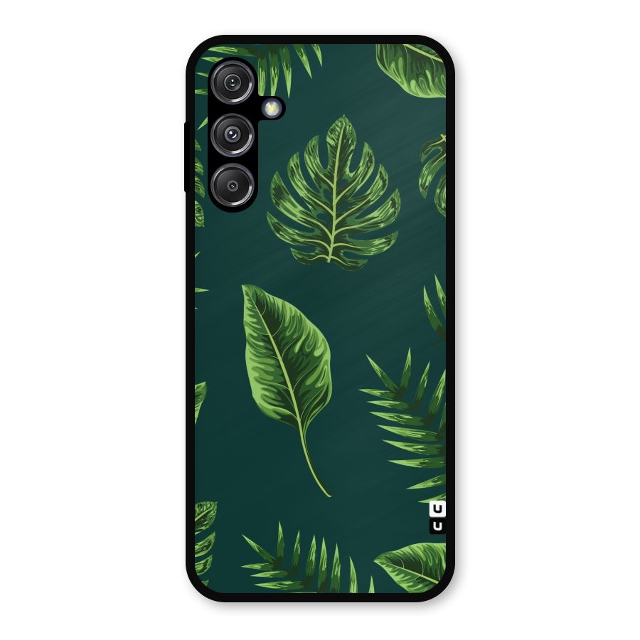 Green Leafs Metal Back Case for Galaxy M34 5G