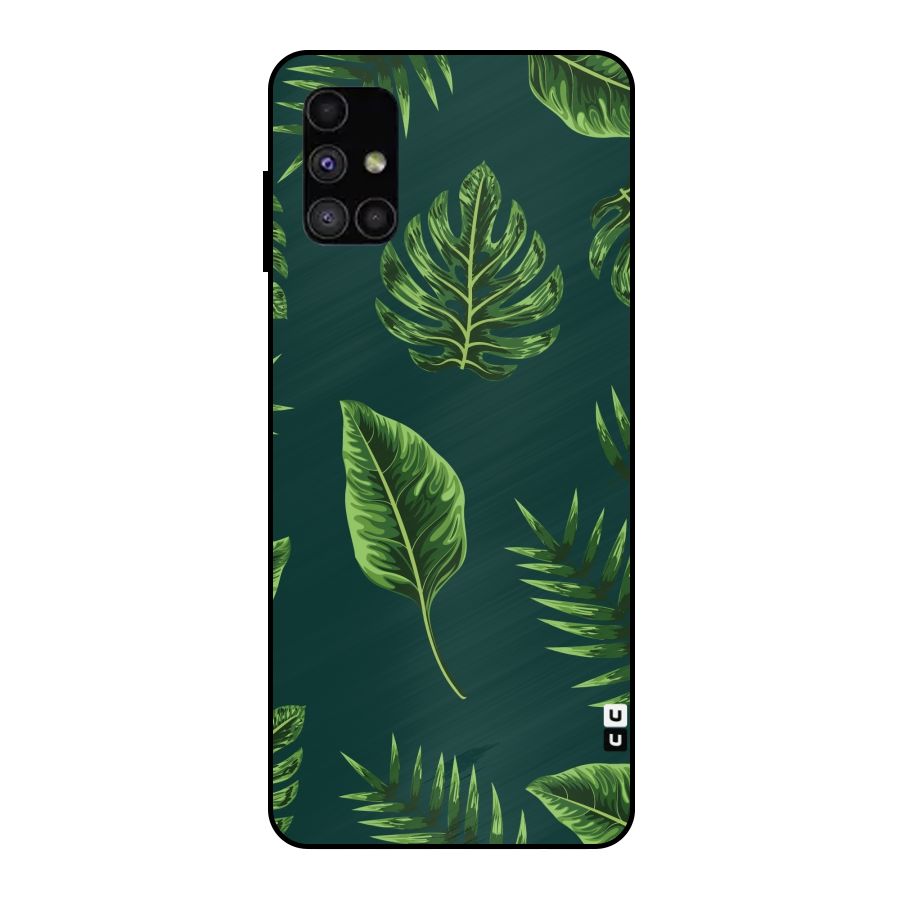 Green Leafs Metal Back Case for Galaxy M51