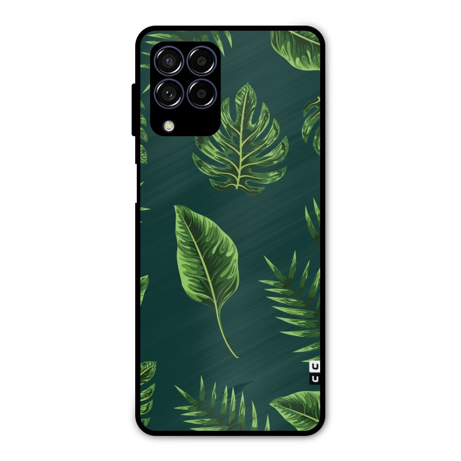 Green Leafs Metal Back Case for Galaxy M53 5G