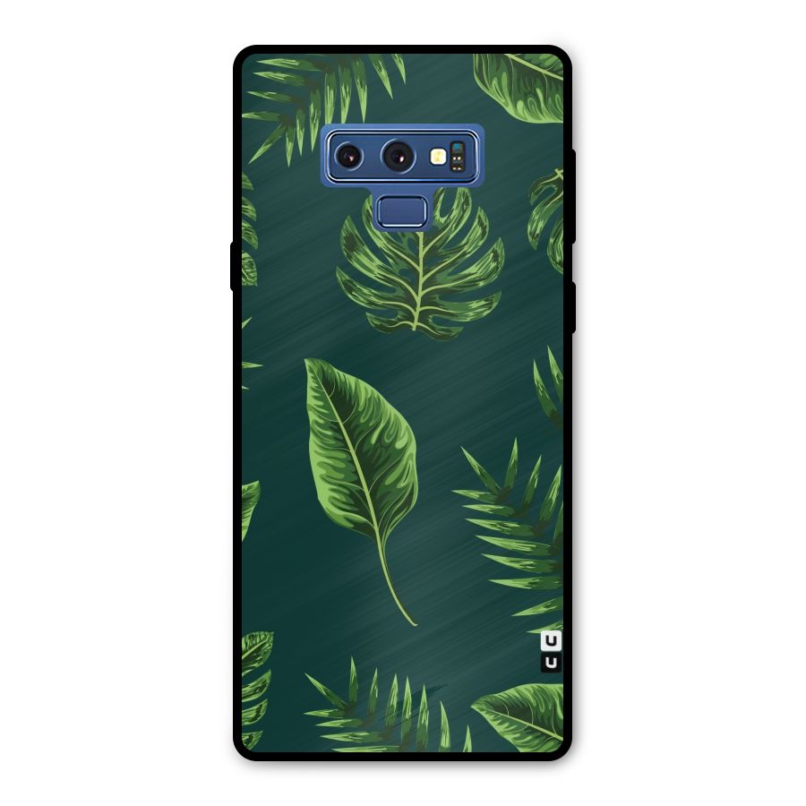 Green Leafs Metal Back Case for Galaxy Note 9
