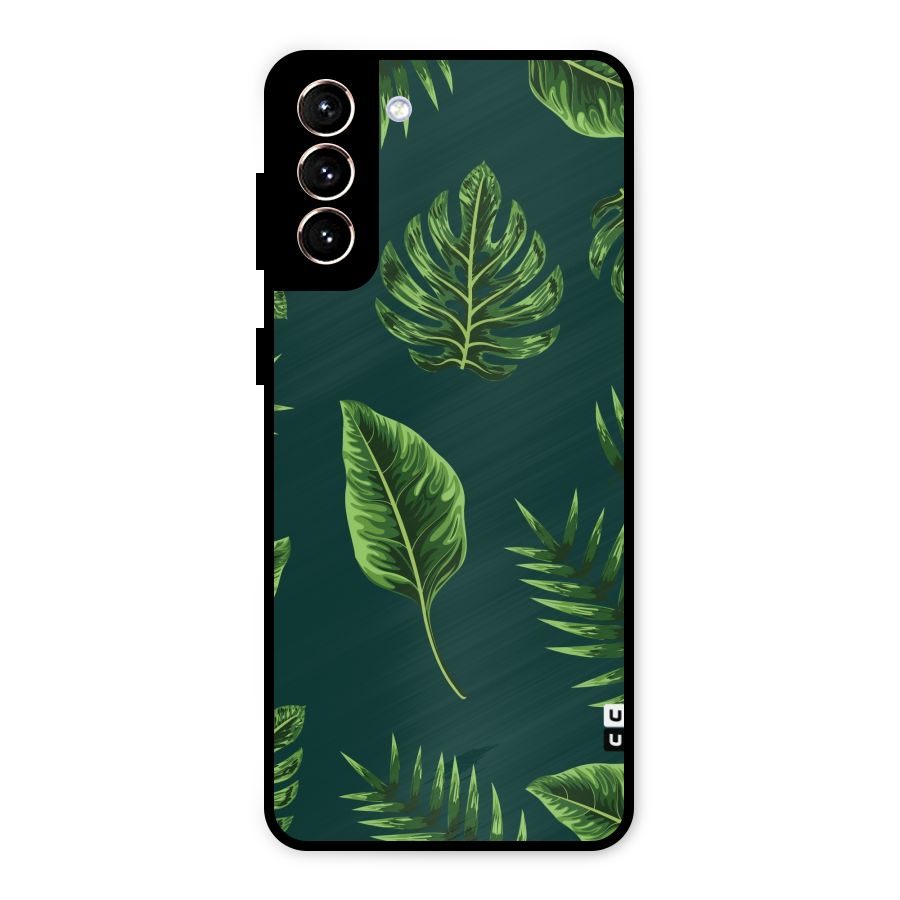 Green Leafs Metal Back Case for Galaxy S21 Plus
