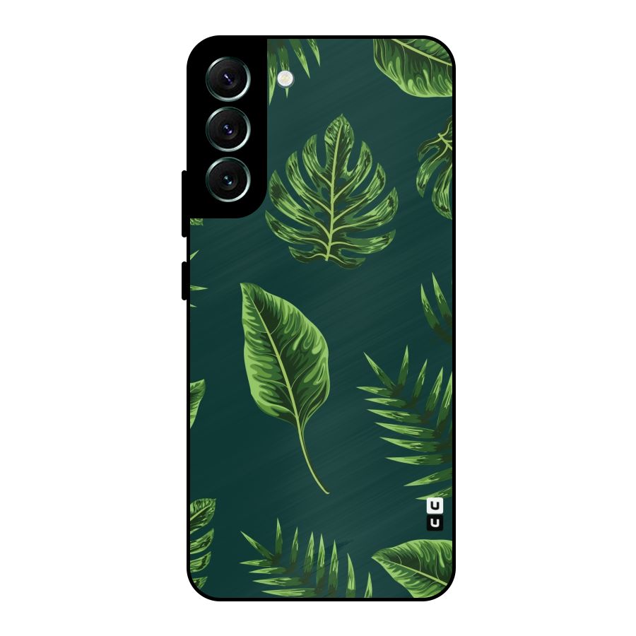Green Leafs Metal Back Case for Galaxy S22 Plus 5G