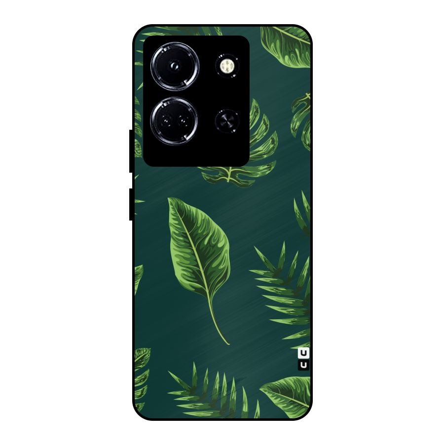 Green Leafs Metal Back Case for Infinix Note 30 5G