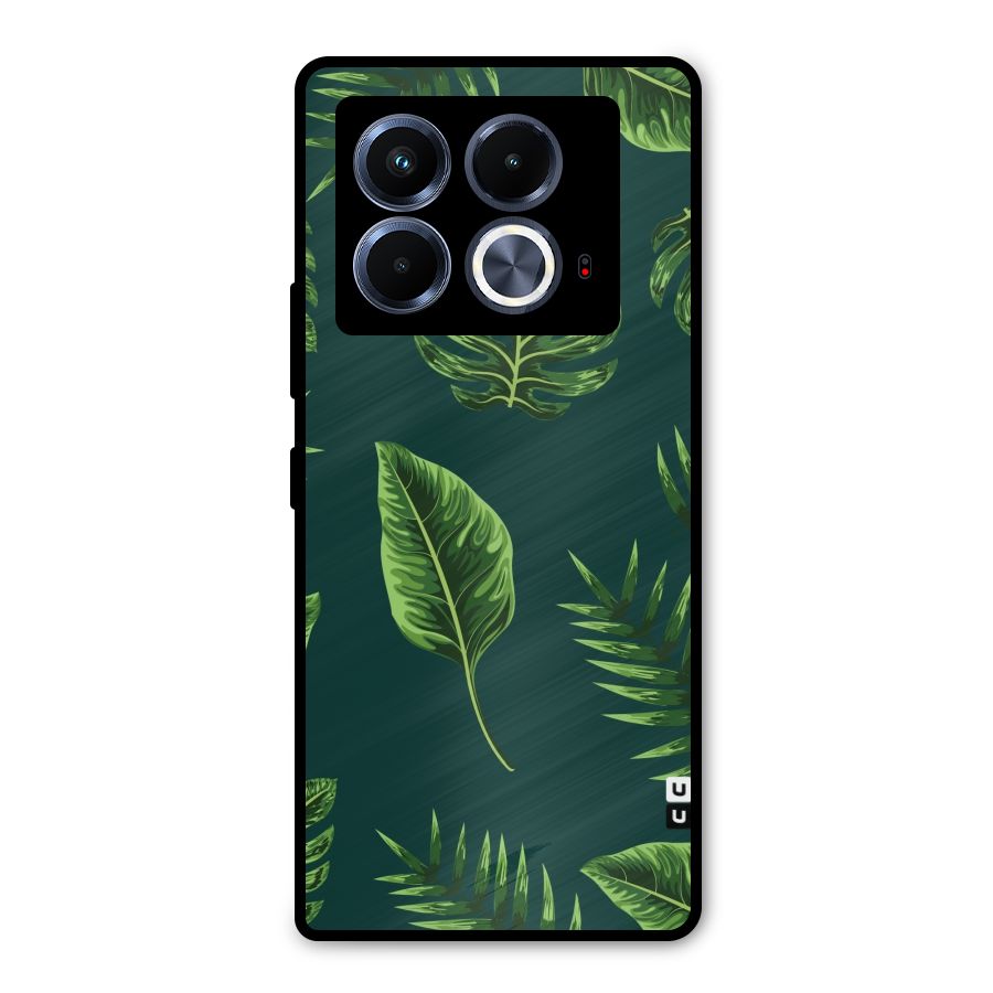 Green Leafs Metal Back Case for Infinix Note 40 5G