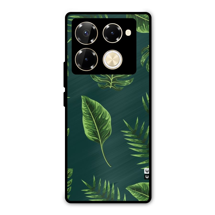 Green Leafs Metal Back Case for Infinix Note 40 Pro