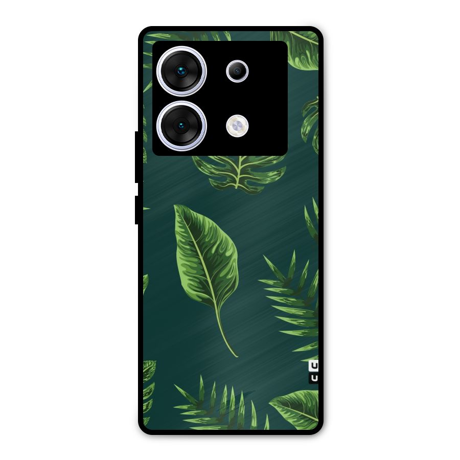 Green Leafs Metal Back Case for Infinix Zero 30 5G