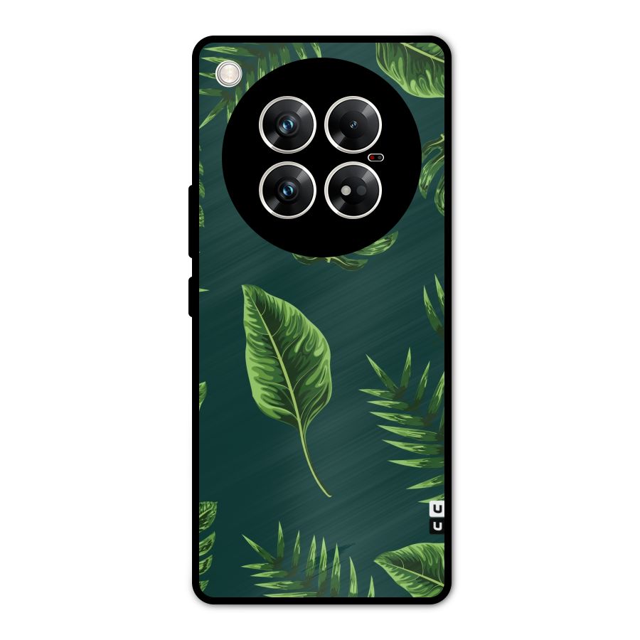 Green Leafs Metal Back Case for Infinix Zero 40 5G