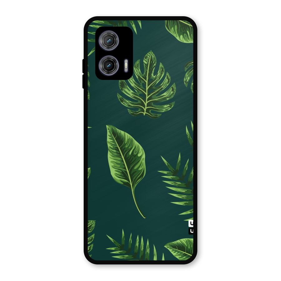 Green Leafs Metal Back Case for Moto G73