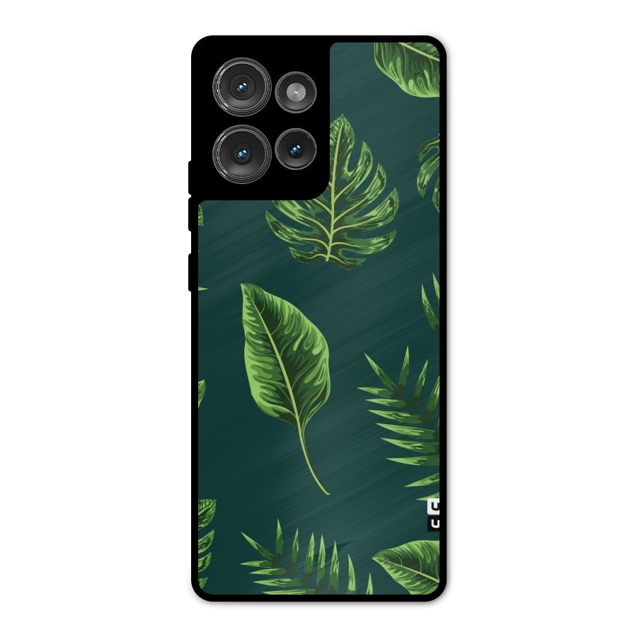 Green Leafs Metal Back Case for Motorola Edge 50