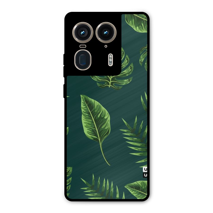 Green Leafs Metal Back Case for Motorola Edge 50 Ultra