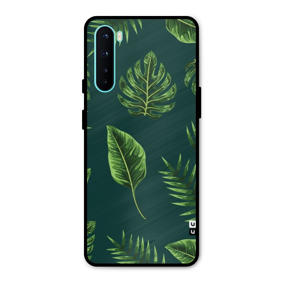 Green Leafs Metal Back Case for OnePlus Nord