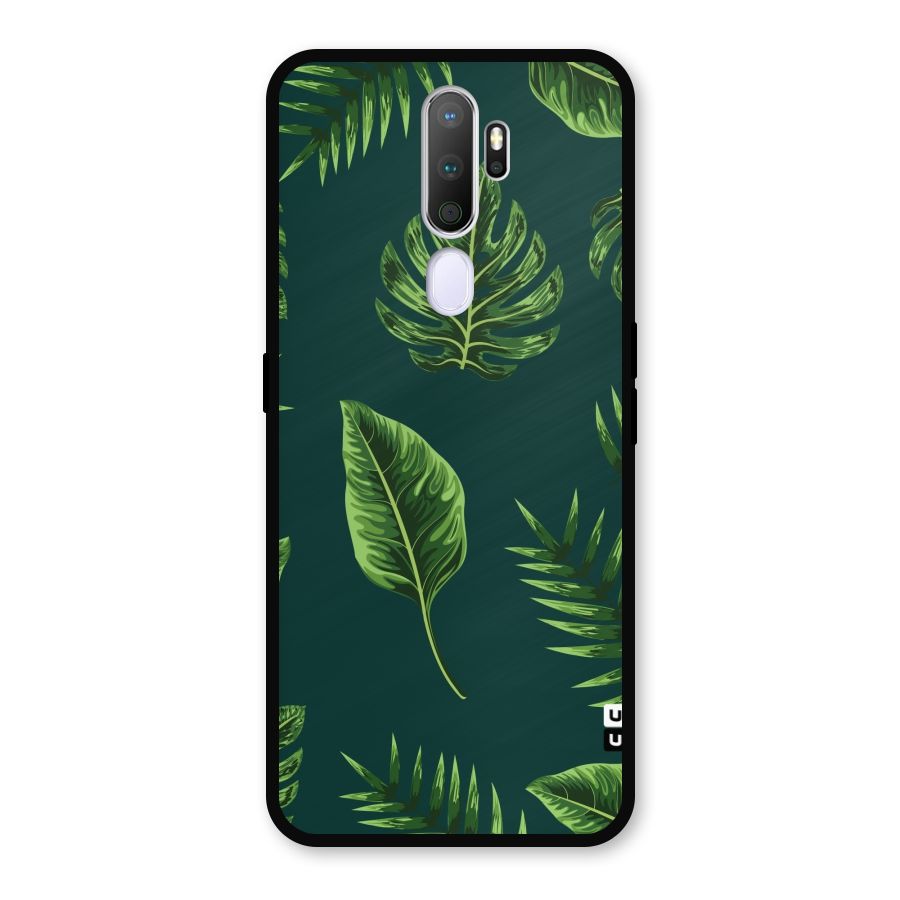 Green Leafs Metal Back Case for Oppo A9 (2020)