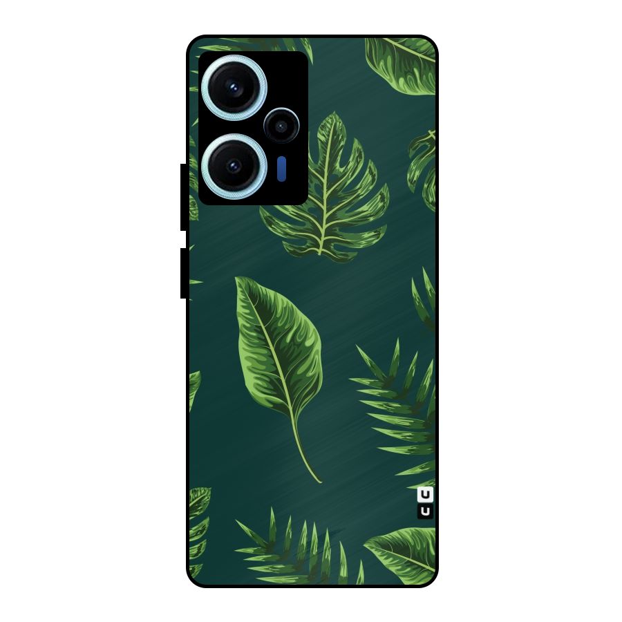 Green Leafs Metal Back Case for Poco F5