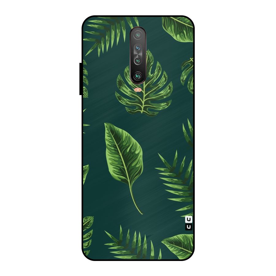 Green Leafs Metal Back Case for Poco X2