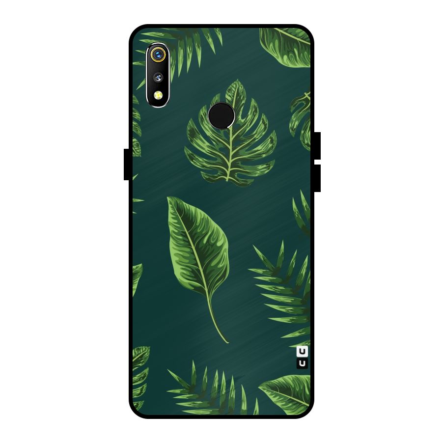 Green Leafs Metal Back Case for Realme 3
