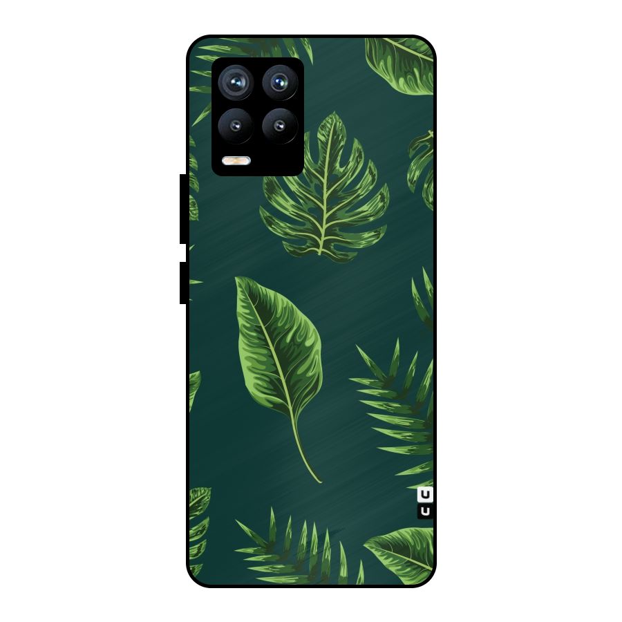 Green Leafs Metal Back Case for Realme 8 Pro